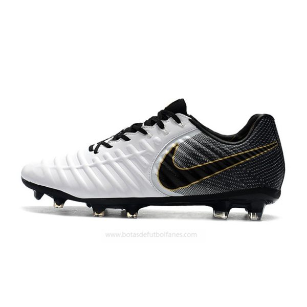 Nike Tiempo Legend Elite FG Negro Blanco Oro